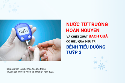 Nước từ trường hoàn nguyên và chiết xuất bạch quả và có hiệu quả điều trị bệnh tiểu đường Týp 2